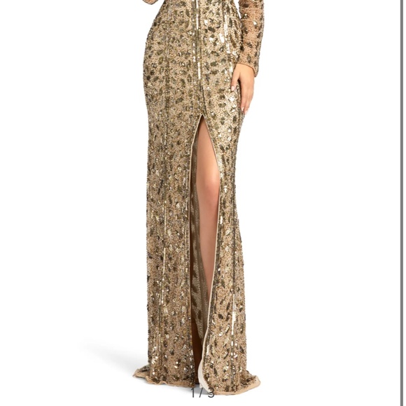 Max Duggal Gold Dress - Picture 3 of 3